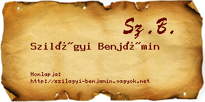 Szilágyi Benjámin névjegykártya