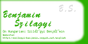 benjamin szilagyi business card